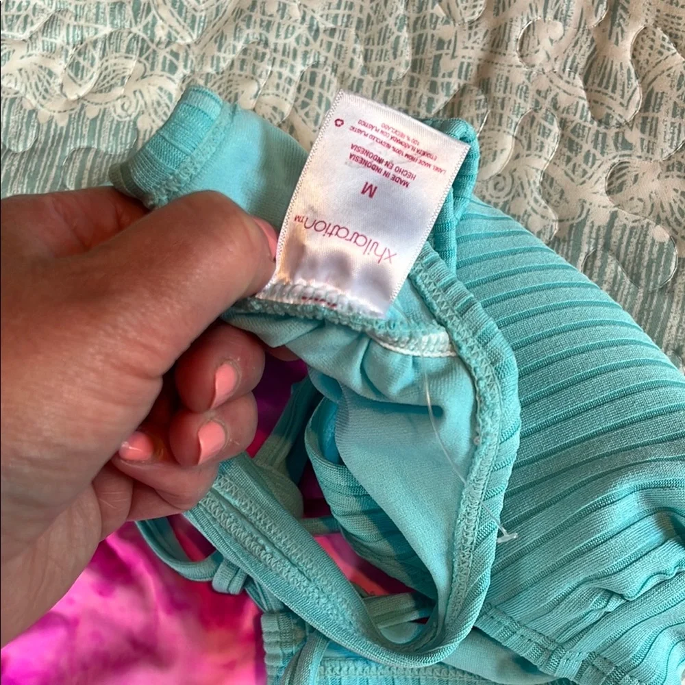 Pink and Teal Bikini Set - Picture 5 of 5